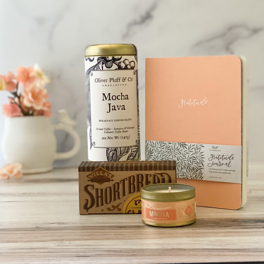 Balance-Sparrow-Box-Gift-Mothers-Day-Gifts-Coffee-Gratitude-Journal-Shortbread-cookies-mimosa-candle-American-Made